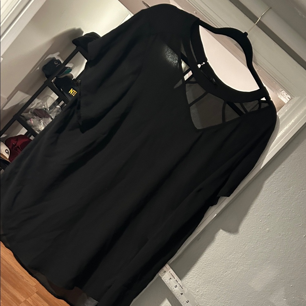 Torrid Black Sheer Top